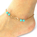 Fashion Barefoot Minimalist Simple Infinity Lucky 8 Anklets for Women Foot Decor