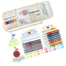 63Pcs Portable Crochet Hooks Needles DIY Craft Set Knitting Yarn Organizer Kit E