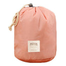 Nylon Drawstring Travel Cosmetic Bag Makeup Organizer Toiletry Bags (Pink) A