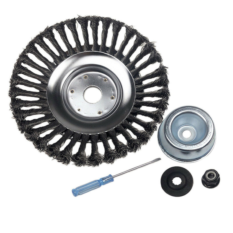 8'' STEEL GRASS TRIMMER HEAD KNOTTED WIRE WEED BRUSH CUTTER LAWN MOWER WEEDING