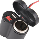 12V-24V Waterproof Motorcycle/Bike Cigarette Lighter Charger Socket USB Power ME