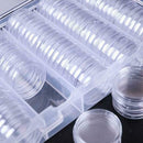 100x Clear Plastic Memorial Coin Capsules W/