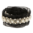 1Yard Black Beaded Lace Trims Ribbon Clothes Applique for DIY Craft Sewing