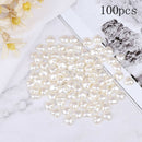 100pcs/lot DIY Flat Beads Heart Shape Beads Craft Imitation Pearls Flatba%!