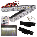 2PCS 12V 6 LED Daytime Running Light DRL Car Fog Day Driving Lamp Lights KitJ,t