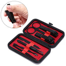 7pcs/set stainless steel nail clipper kit pedicure scissors tweezer nails toolOZ