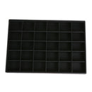 30 Grides Jewelry Organizer Display Case PU Velvet Tray Necklace Rings