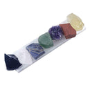 Natural 7 Chakra Rough Crystal Reiki Healing Set Selenite Plasterboard New