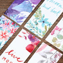 30X Flowers Bookmarks Message Cards Book Notes Paper Page Holder for Books ME