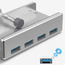 Usb Hub 3.0 charging hub clip aluminum alloy 4 ports portable size for laptop OZ