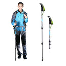 Carbon Fiber Telescopic Skiing Climbing Stick Trekking Hiking Pole Blue
