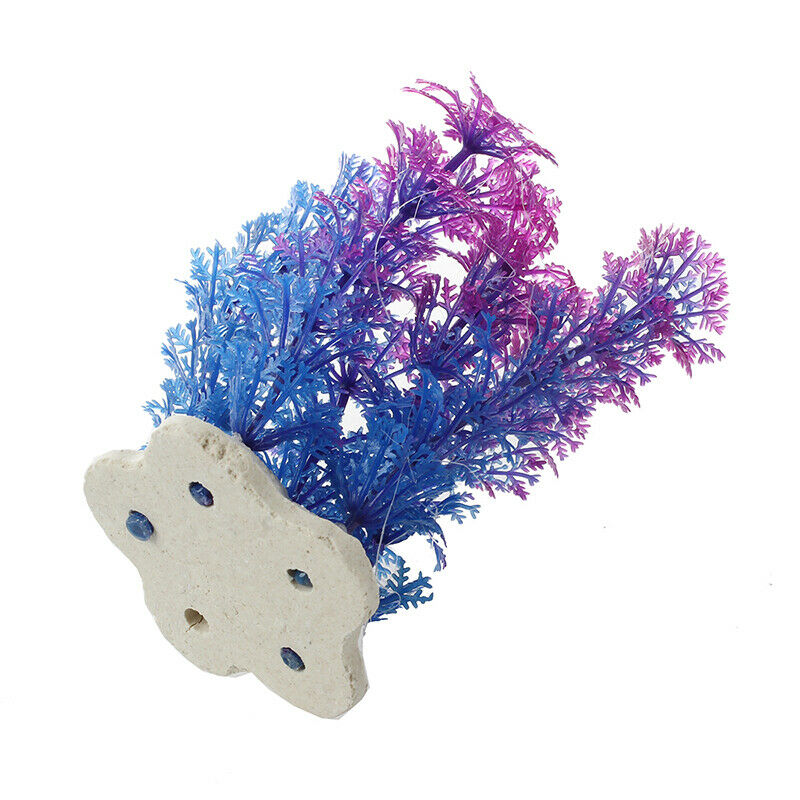 Artificial Plant Plastic Water Violet-blue decoration Aquarium V1T3