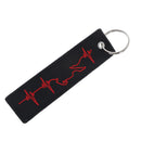 Embroidery fabric key ring car key chain pilot bag crew tag luggage key ring FT