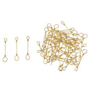 50Pcs Stainless Steel Strong Strength Fishing Swivels Quick Connection Clips
