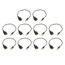 10x Dual 3.5mm Dual Female to RJ9 Male Plug Audio Adapter Cable for Headset