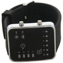 Unisex Silicone Sport Watch Red LED Digital Binary Wrist Sport Item Color:b I5G5