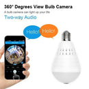 Bulb Lamp Wireless IP Camera WiFi 960P Home Security CCTV Camera 360 Degree .