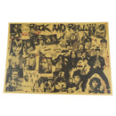 rock and roll music posters rock singer personalised kraft paper wall sticke Nsp