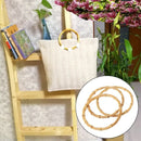 1 x Round Bamboo Bag Handle for Handcrafted Handbag DIY Bags Accessories New