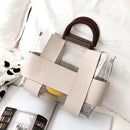 Women'S Fashion Shoulder Transparent Pvc Shoulder Bag Handbag Wild Pink