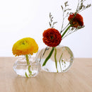 2 Piece Mini Pomegranate Glass Vase Handmade Flower Pot Glass Amber Flower Vases