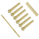 1set Portable 6-String Guitar Bridge Pins Saddle Nut Acoustic Guitar Accesso Kw