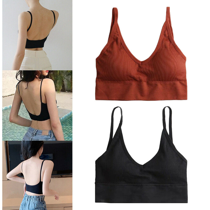 2pcs Women's Trendy Bralette Summer Seamless Wirefree Comfort Bra Tank Top