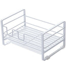 Drainer Rack Stainless Iron Kitchen Draining Organizer With Tray Sponge Hol