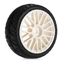 1 Pair Rubber Tyres Wheels for 1/10 RC Car Truck Parts HPI HSP Hobao Savage XS