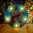 DIY Special Shape Diamond Painting Xmas Snowman Light Embroidery Home Decor