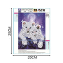 Purple Tiger Lovers 5D DIY Diamond Painting Embroidery Cross Stitch Kit Art