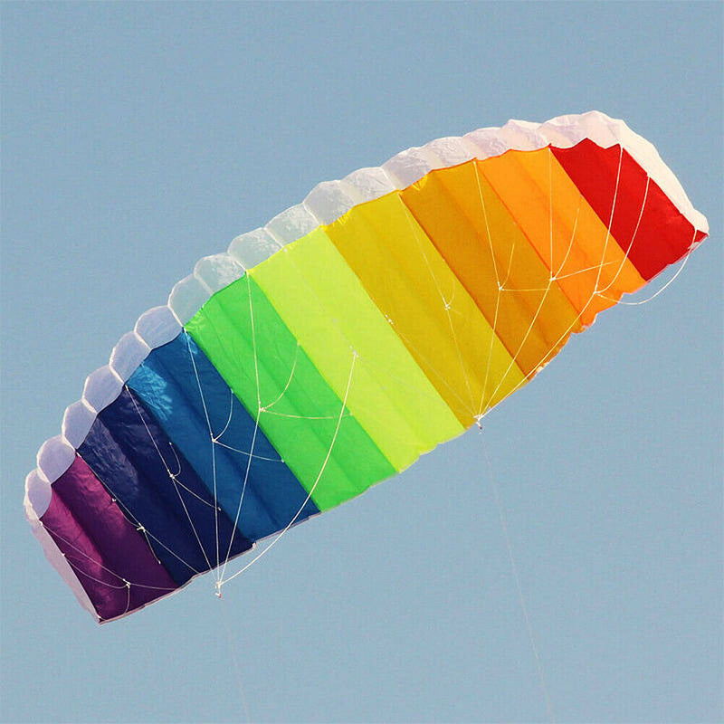 Dual Line Parafoil Kite with Control Bar Line Power Braid Sailing Kites