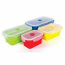 Thin Bins Collapsible Containers-Set of 4 Silicone Food Storage Containers
