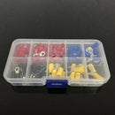102 Pcs 10 Kinds Rv Ring Terminal Electrical Crimp Connector Kit Set Box, C O1W8