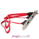Computer Case Baffle 2 Port SATA to 2 ESATA External PCI Slot Cable Bracket