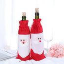Home Decoration Red Wine Bottle Cover Bags merry christmas decor Gift Holders 3C