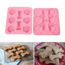 Silicone Cake Mold Dog Paw Bone Shape Muffin Tray Cookie Moulds Chocolate C I4E0