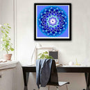 5D DIY Blue Flower Full Drill Round Diamond Painting Embroider Cross Stitch