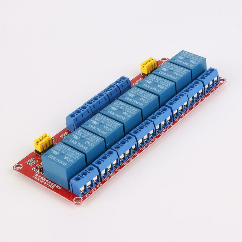 8 CH DIY Relay Module w/Optocoupler Isolation High Low Level Trigger (12V)