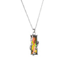 Square Crystal Pendant Necklace Fashion Leaf Choker Statement Jewelry Gift