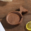 Small Wood Dessert Plate Mini Fish Fruit Sushi Plate Sauce Dish MatB Bj