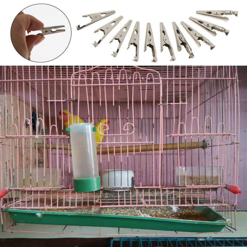 10x Clips For Test Leads, Battery Connectors Clamps Breeding Cage