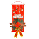 Christmas Hanging Cloth Flag Wall Door Ornament Party Decor (Flower Ring)
