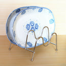 Kitchen Dish Plate Pot Lid Cover Drying Drain Holder Steel Storage Rack HNK
