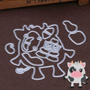 Cartoon Cow Shape Cutting Dies Stencil DIY Embossing Template Home Decor A