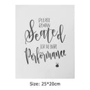 4pcs Funny Bathroom Quotes Sign Stickers Typography Unframed Wall Picture