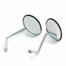 1Pair Motorcycle Rear View Rearview Side Round Mirror Universal 10mm Street Bike
