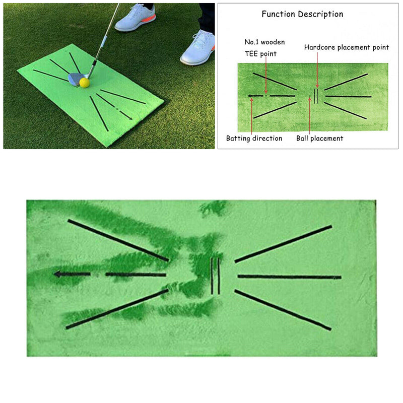Golf Training Mat Game 60x30cm Practice Rug Training Aid Batting Mat Gift