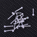 20X Clear Nose Ear Stud Retainers 2mm Ball Bioflex Pin Body Piercing Silicone