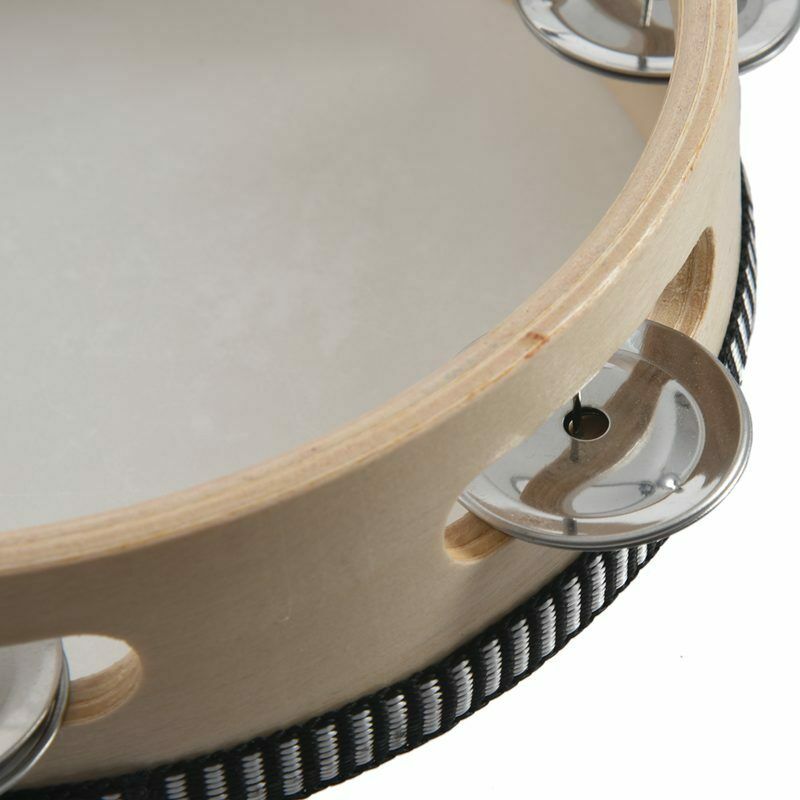 7 inch Musical Tambourine Tamborine Drum Round Percussion Gift for KTV Part